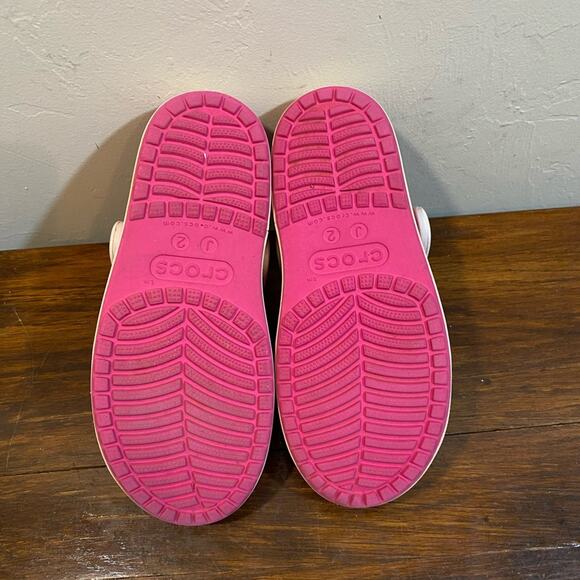 Crocs Pink Size Junior 2 Water Proof - Picture 3 of 7